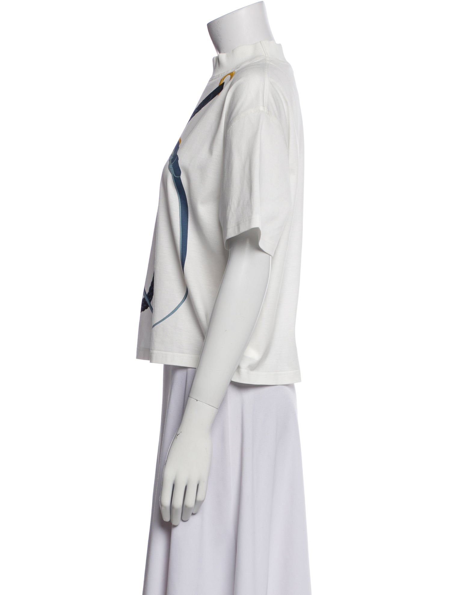 Hermès Coaching Remix Graphic Print Crop Top